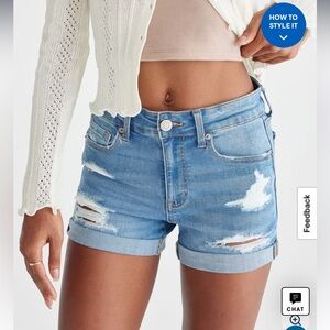 Aeropostale High Rise Denim Shorts